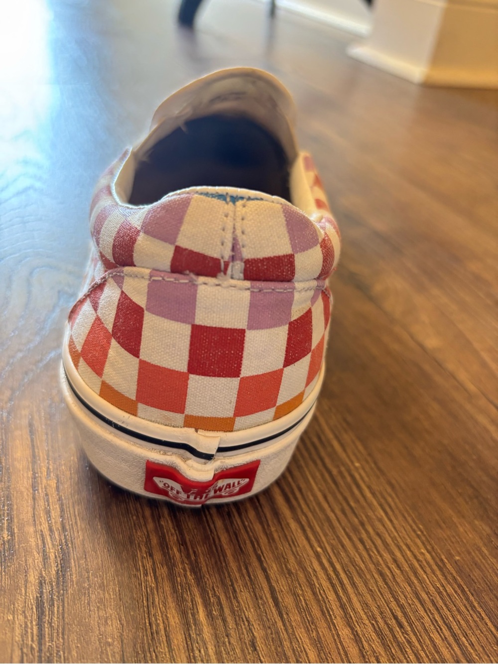 Vans Slip-On Checkerboard Sneakers in Rainbow Colors - Picture 3 of 11